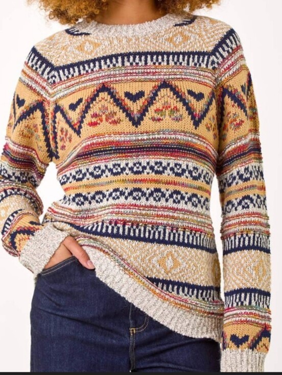 Papillon Blanc Sweaters - Papillon Women's Crewneck Sweater NWT Size  L